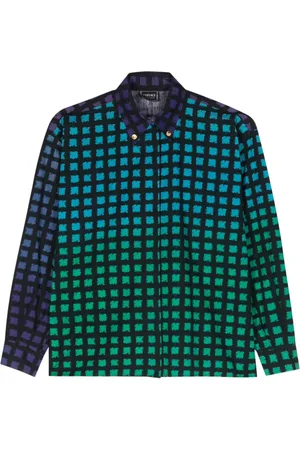 VERSACE 1990s geometric-print shirt