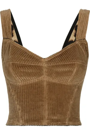 Dolce & Gabbana Bustier-style corduroy top