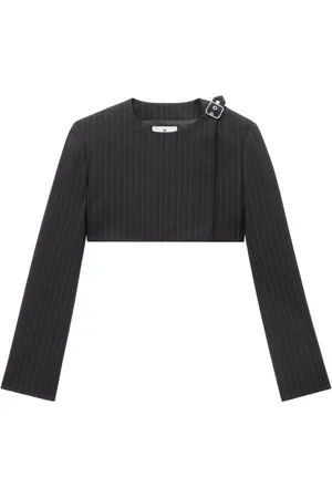 Courrèges Pinstripe-pattern cropped jacket