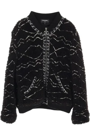 CHANEL 1986-1988 fleece bomber jacket