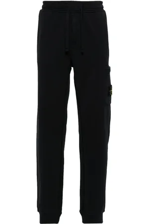 Stone Island Compass-badge cotton track pants