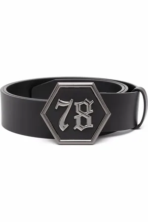 Philipp Plein Gothic logo-buckle belt