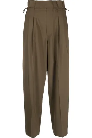Moncler Paperbag-waist wide-leg trousers