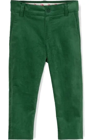 Kenzo Logo-embroidered velvet trousers