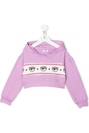 Chiara Ferragni Eye-print cropped hoodie