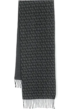 VALENTINO GARAVANI Toile Iconographe fringed scarf