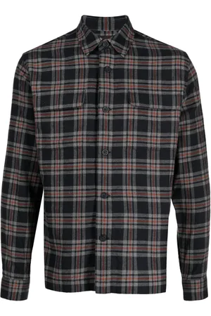 Vince Kingston plaid cotton shirt