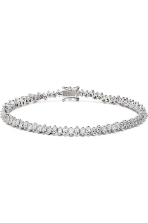Suzanne Kalan 18kt gold Princess Midi diamond tennis bracelet