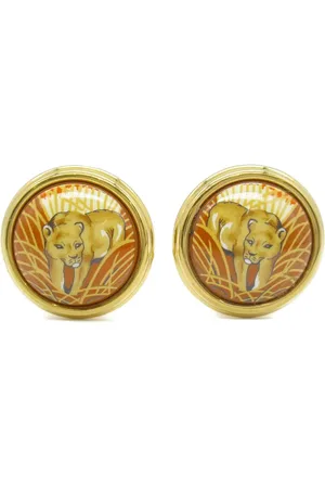 Hermès 2000s Cloisonné clip-on earrings