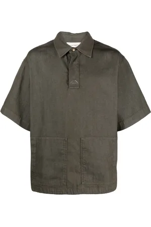 Alexander McQueen Embroidered-logo denim polo shirt