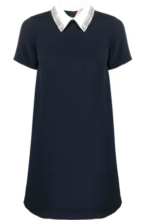 Nº21 Crystal-embellished short-sleeve minidress