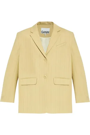 Ganni Striped boxy blazer