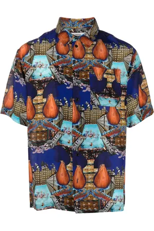 HENRIK VIBSKOV Transfered graphic-print crepe shirt