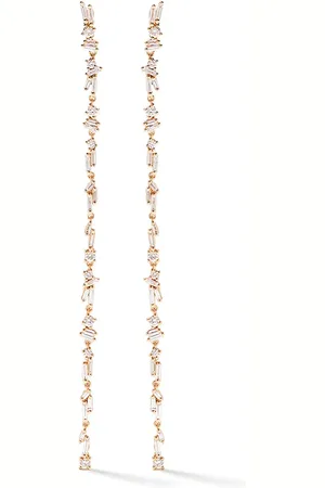Suzanne Kalan 18kt rose gold Fireworks Sparkler Flexible diamond earrings