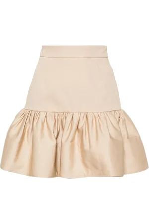 Patou Ruffled cotton miniskirt