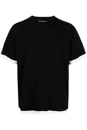 Neil Barrett Contrasting-trim ribbed-knit T-shirt