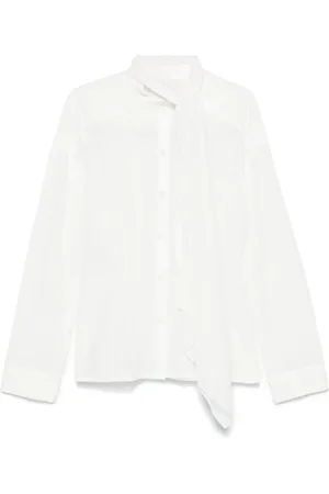 Serafini Attached-scarf shirt