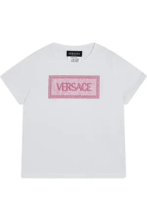 VERSACE Logo-embroidered cotton T-shirt