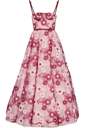 Giambattista Valli Ribbon Bouquet-print maxi dress