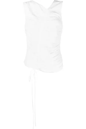 Nº21 Ruched-detail sleeveless blouse