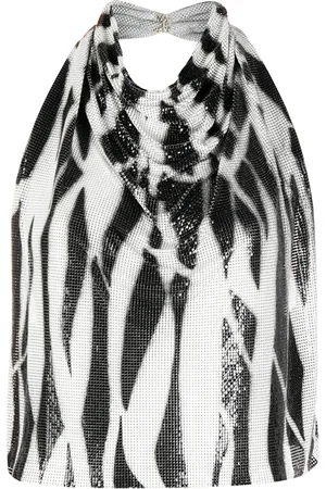 VERSACE Zebra print open back top