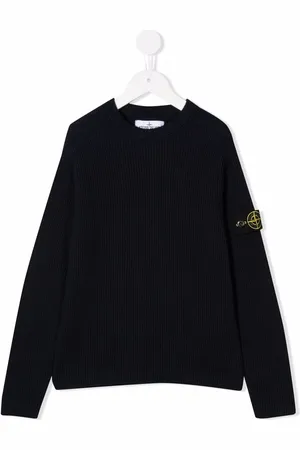Stone Island Compass-motif ribbed-knit jumper