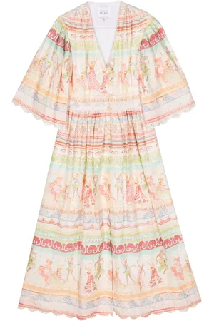 HAYLEY MENZIES Broderie anglaise pleated midi dress