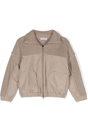 Brunello Cucinelli Drop-shoulder knitted jacket