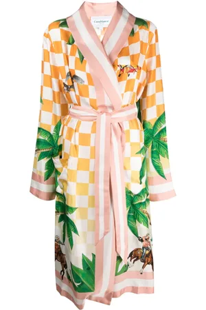 Casablanca Graphic-print tie-fastening robe
