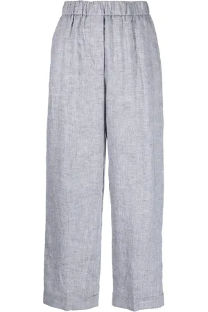 PESERICO SIGN Wide-leg cropped trousers