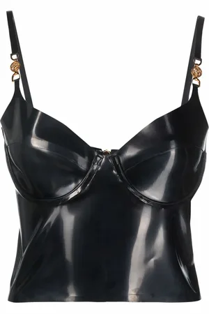 VERSACE Latex bustier top