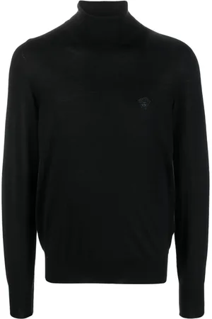 VERSACE Medusa-patch roll-neck jumper