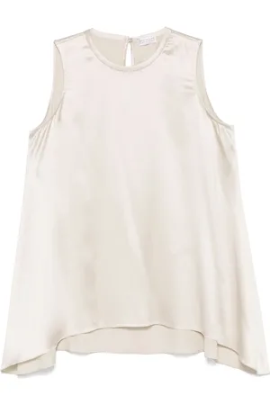 Brunello Cucinelli Satin tank top