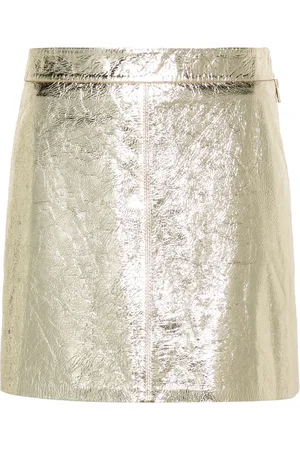 Zadig & Voltaire Jinette metallic leather skirt