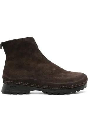 GUIDI Round-toe suede boots