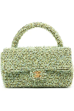 CHANEL 1992 tweed CC turn-lock bag