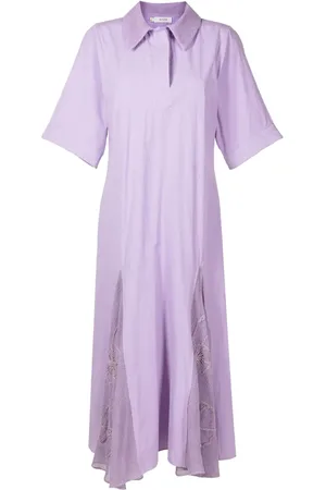 Isolda Flor Selvagem floral-embroidered polo dress