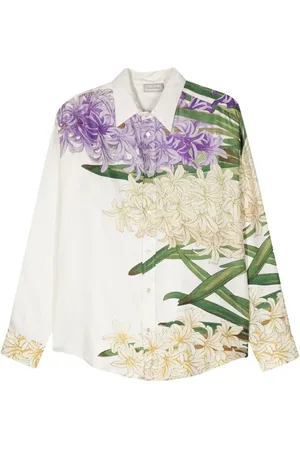 PIERRE-LOUIS MASCIA Aloe floral-print silk shirt