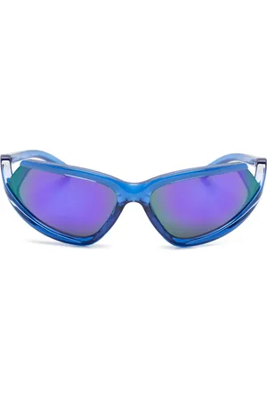 Balenciaga Shield-frame mirrored sunglasses
