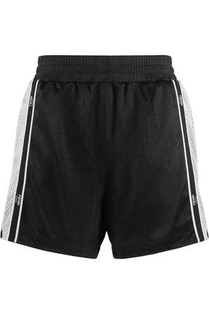 Fendi Logo-tape perforated track shorts