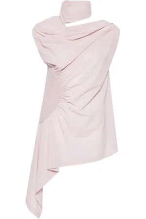 Issey Miyake Crepe draped sleeveless blouse
