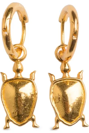 Natia X Lako Tiny Turtle hoop earrings