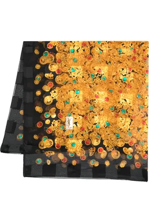 Saint Laurent 1980s jewellery-print silk scarf
