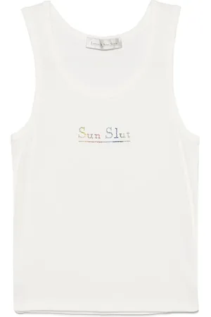 Ludovic De Saint Sernin Crystal-logo tank top