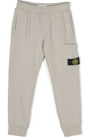 Stone Island Compass-motif cotton track pants