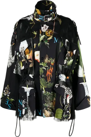 MONSE Graphic-print tulle panel jacket
