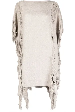 Voz Fringed poncho-style jumper