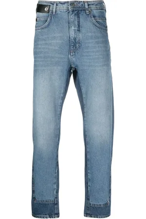 Neil Barrett Two-tone straight-leg jeans