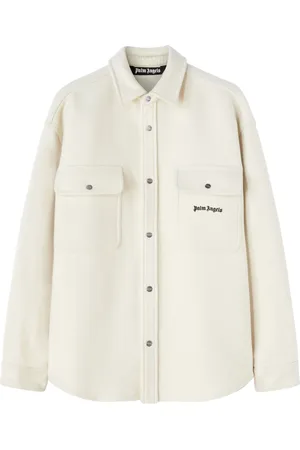 Palm Angels Logo-embroidered twill shirt jacket