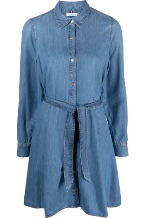 Tommy Hilfiger Belted denim mini shirtdress